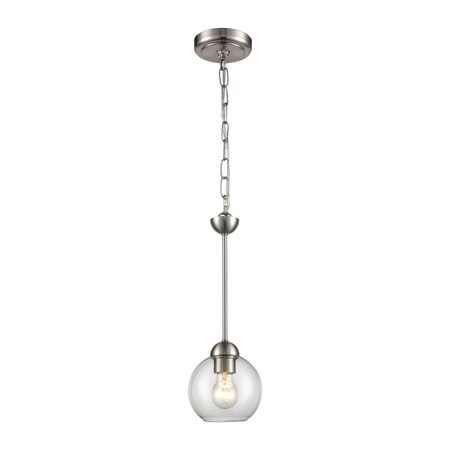 Thomas Astoria 1-Light Mini Pendant in Brushed Nickel CN280152